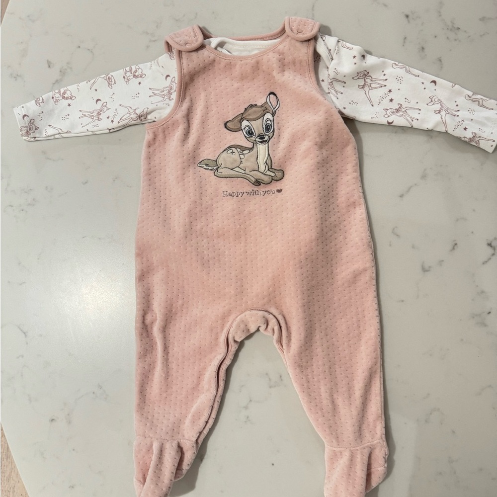 Disney Bambi Pink and White Kids One Piece Set